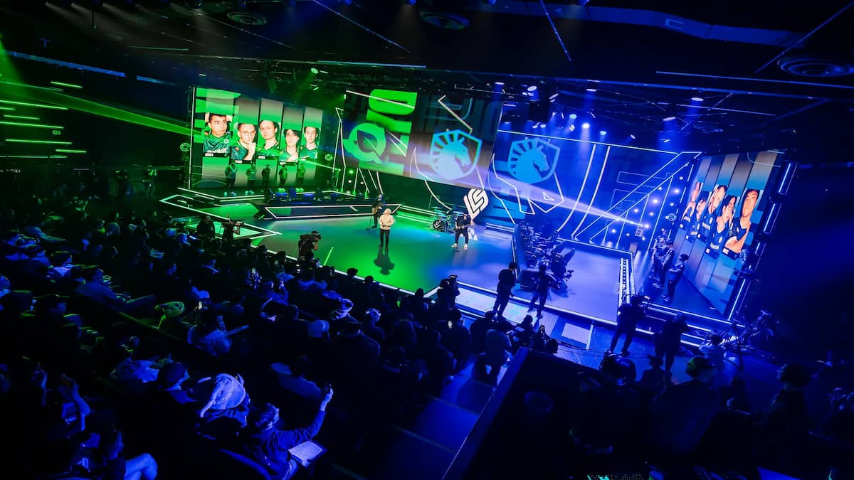 LCS Spring Finals opening ceremony ahead of Team Liquid vs. FlyQuest best-of-five.