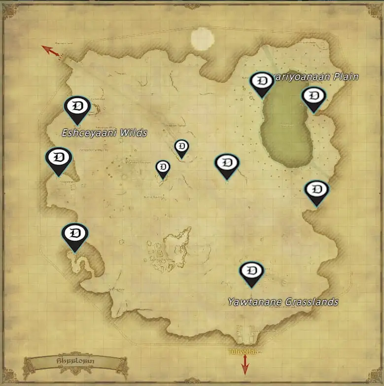 All Shaaloani Aether Current locations in Final Fantasy XIV