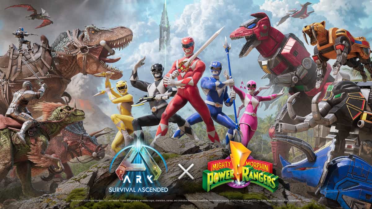 A promo image for the arrival of the Power Rangers in Ark.