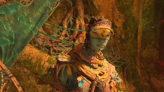 A player character in Avatar: Frontiers of Pandora wearing a cap.