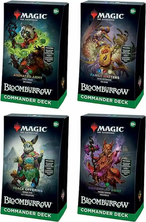 All MTG Bloomburrow Commander decks—What we know so far