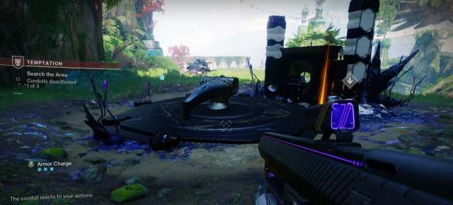 The puzzle required for the Temptation mission in Destiny 2's The Final Shape, in which players must rotate the dial to specific glowing points.