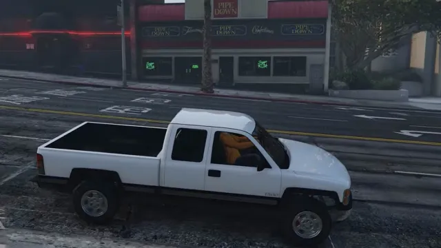 a player driving the Yosemite 1500 truck in GTA Online.