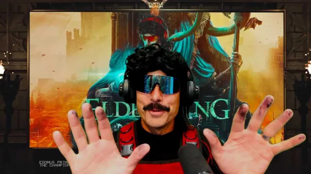 Dr Disrespect is washing hands with black colored dye.