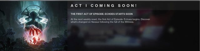 The in-game banner that shows the start date for Episode: Echoes is June 11.