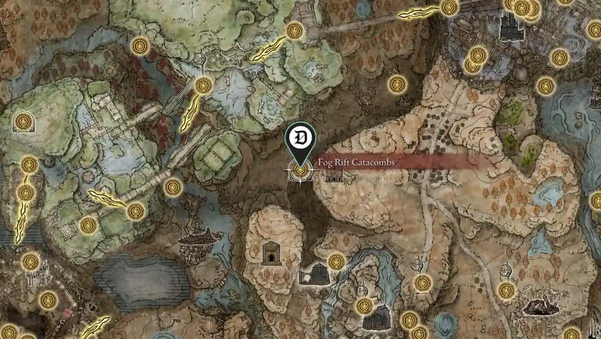 All catacombs in Elden Ring Shadow of the Erdtree, mapped