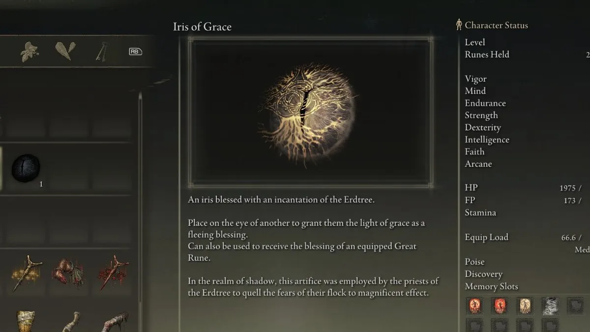 How to get and use Iris of Grace and Occultation in Elden Ring Shadow of the Erdtree