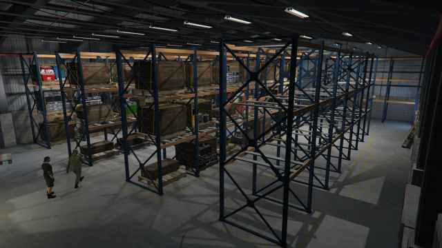 A cargo warehouse from GTA Online, which allows you to passively store crates and sell for a large amount of money.