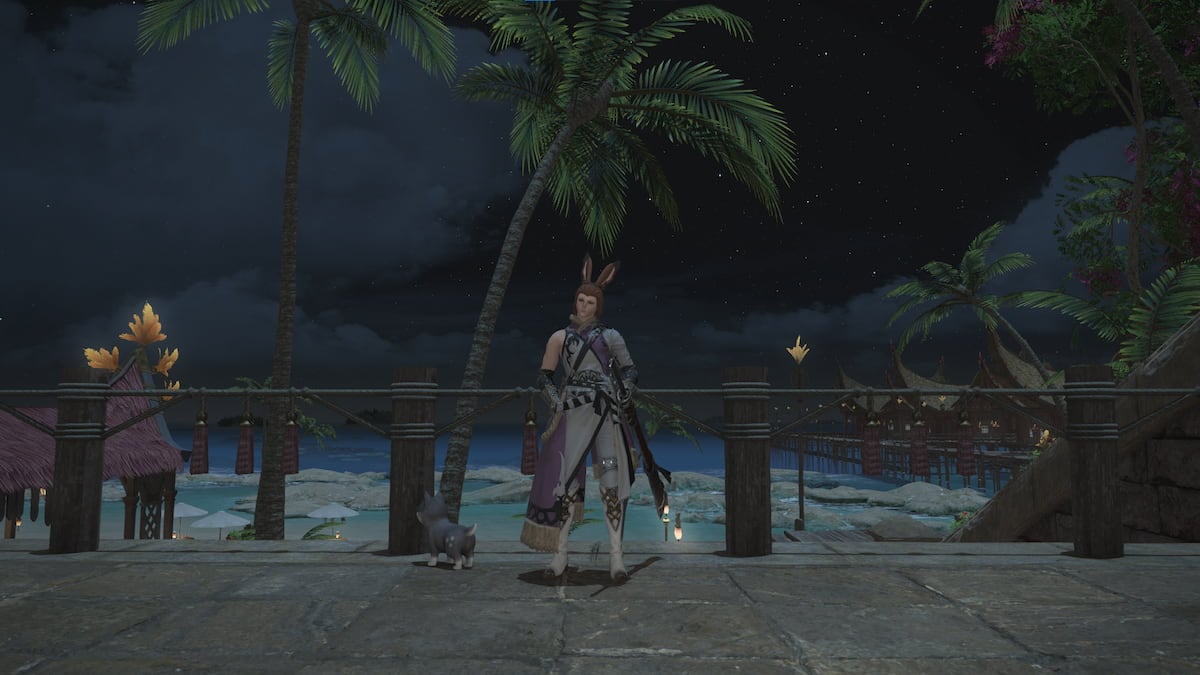 A character standing next to a tree in final fantasy xiv