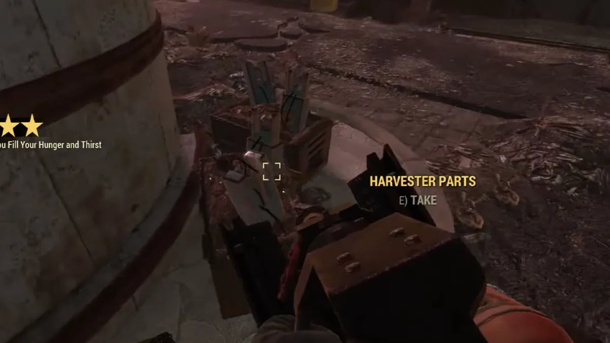 Harvester parts for the Lightning Harvester Dangerous pastimes Fallout 76
