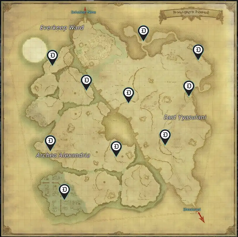 How to find all Heritage Found Aether Currents in Final Fantasy XIV