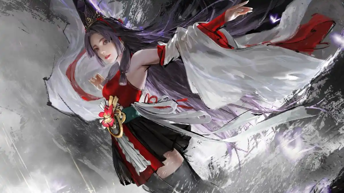 An image of Kurumi with her weapon ready for battle in Naraka: Bladepoint.