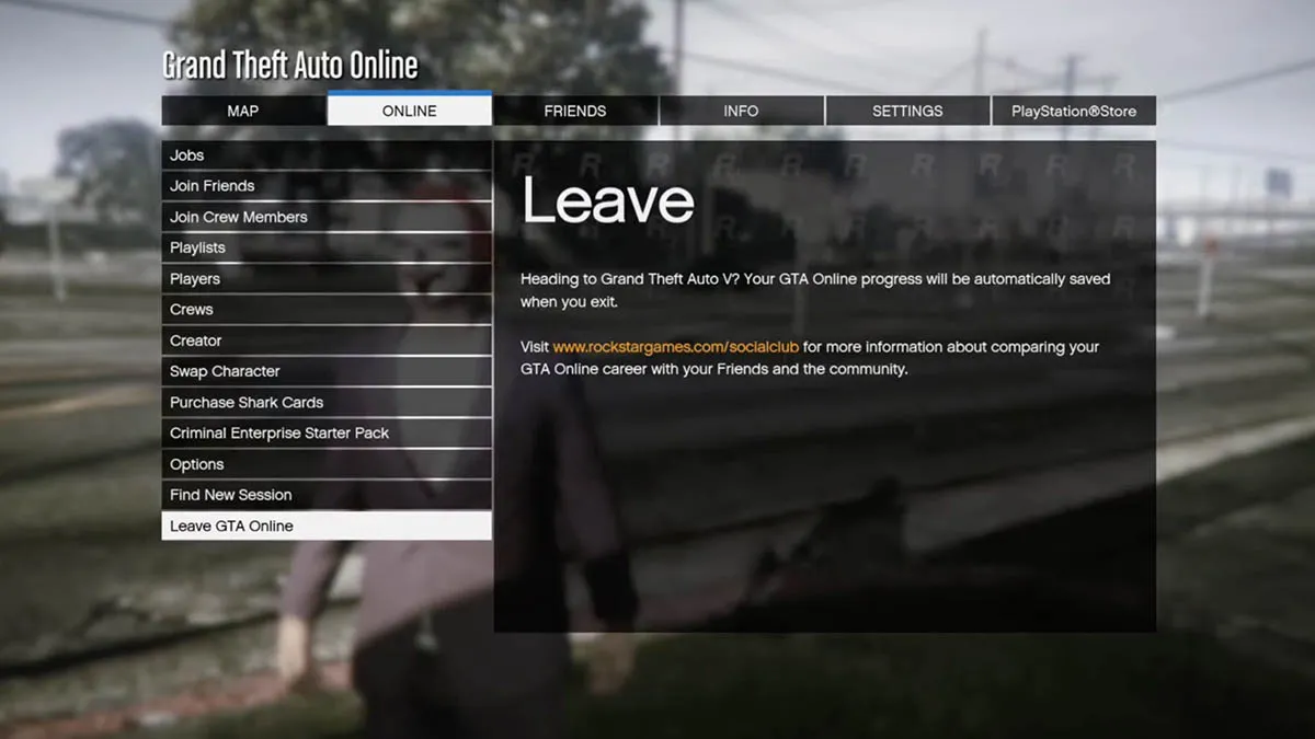 How to quit a mission in GTA Online