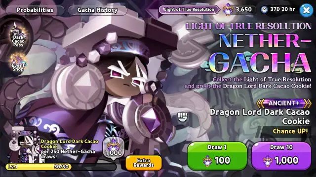 Dragon Lord Dark Cacao Cookie in Cookie Run Kingdom