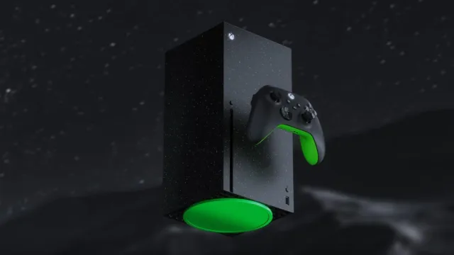A screenshot of the new Xbox Series X from it's official announcement trailer.