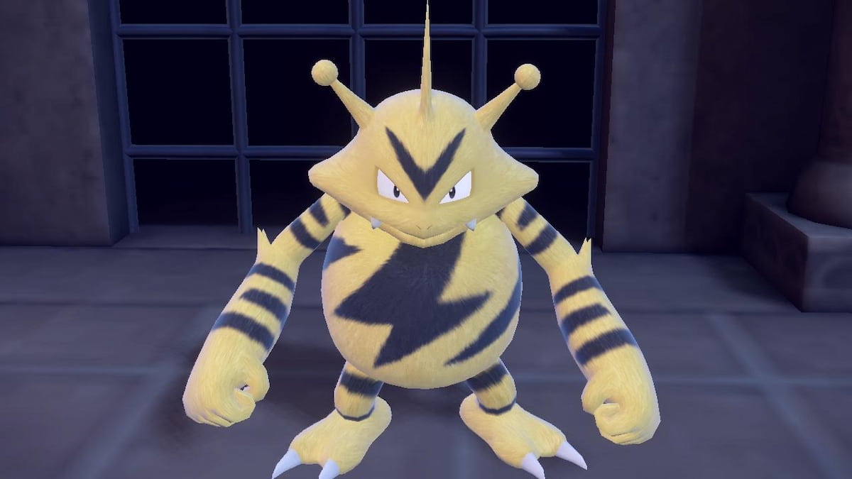 Electabuzz standing in the dark in Pokémon Scarlet and Violet