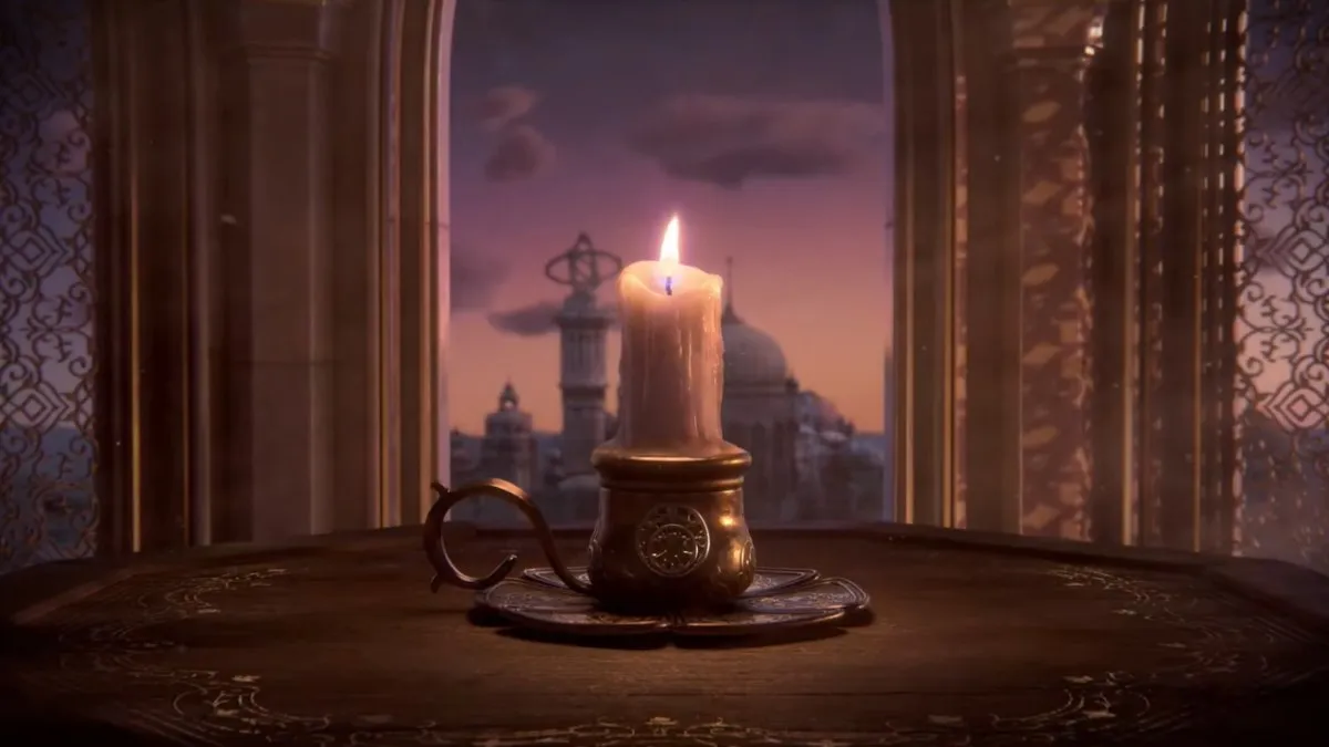 Candle burning in Prince of Persia Sands of Time teaser trailer for Ubisoft Forward