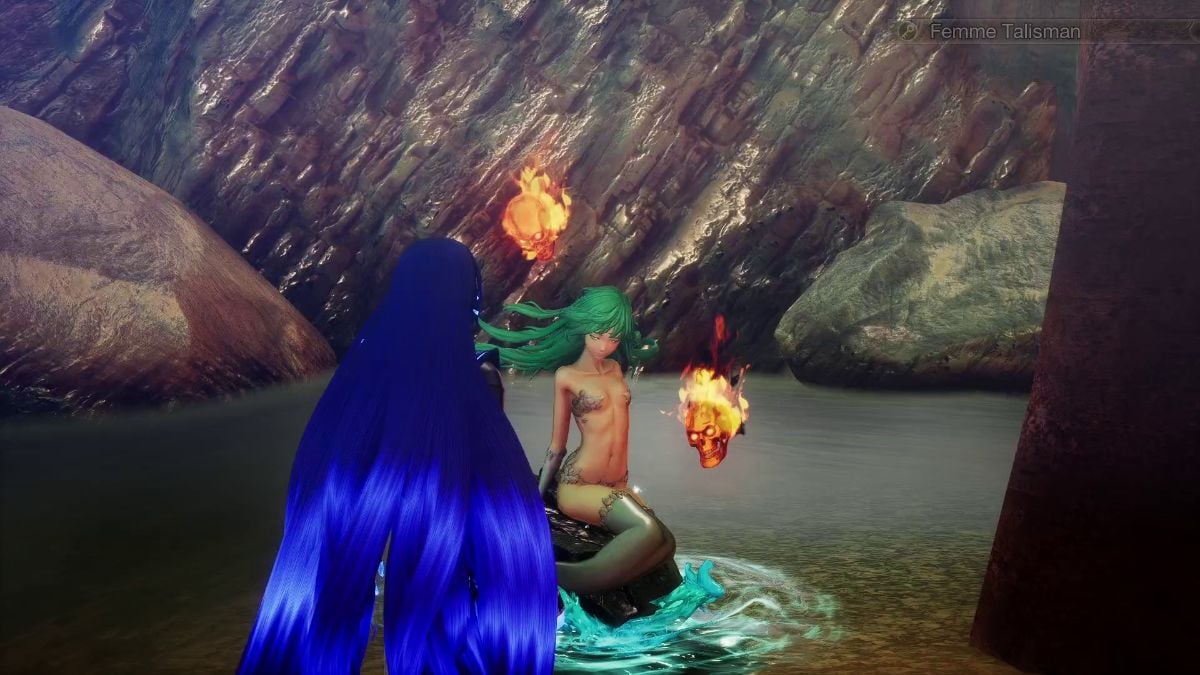 Mermaid speaking with Nahobino in SMT V