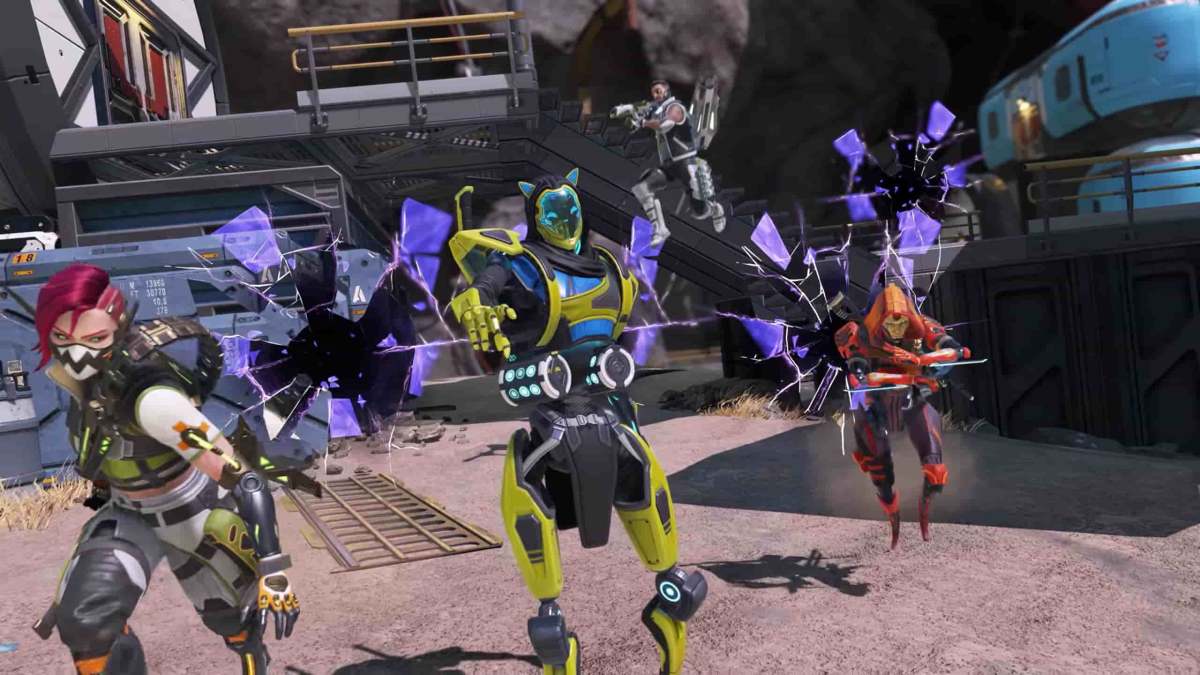 Revenant, Alter, Fuse, and Ash run forward into battle with portals behind them.