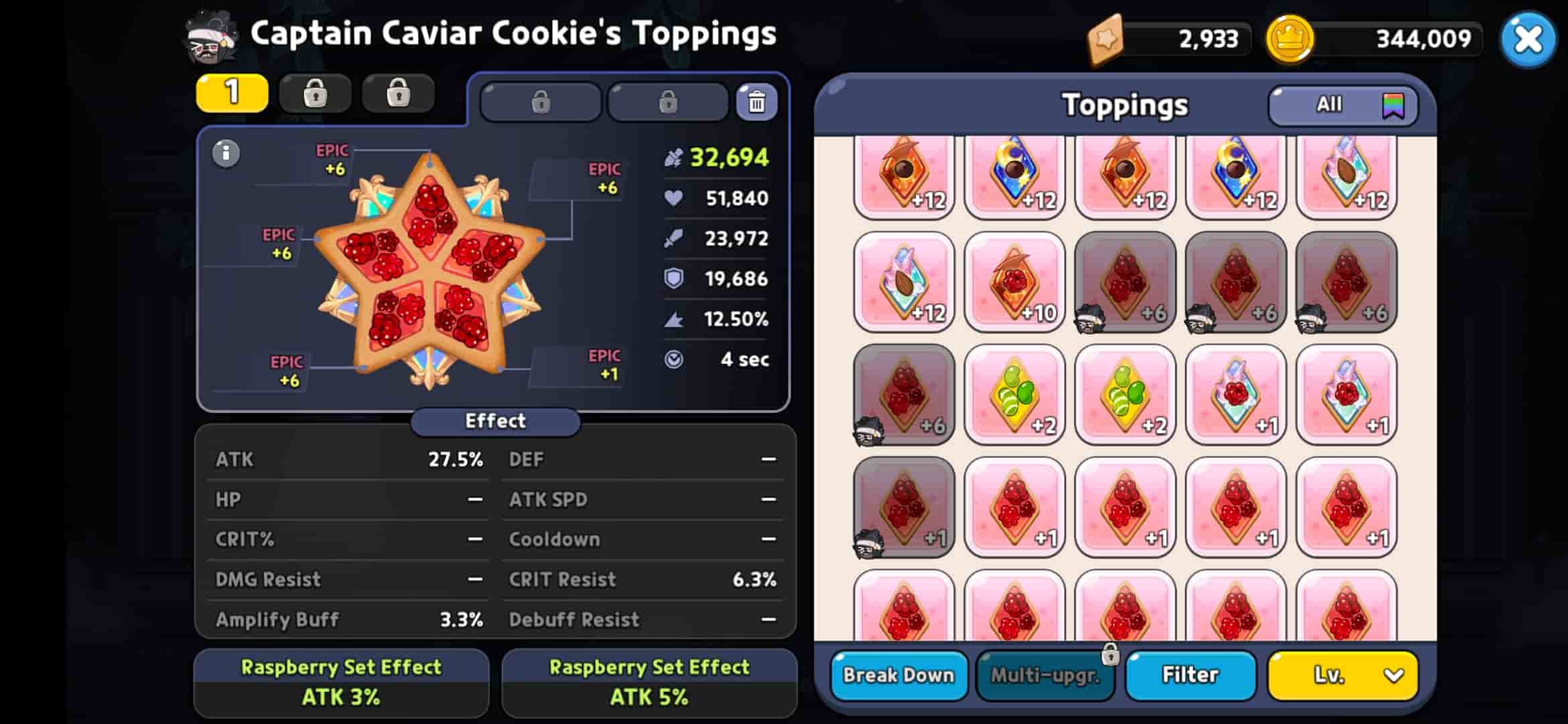 Captain Caviar Cookie toppings