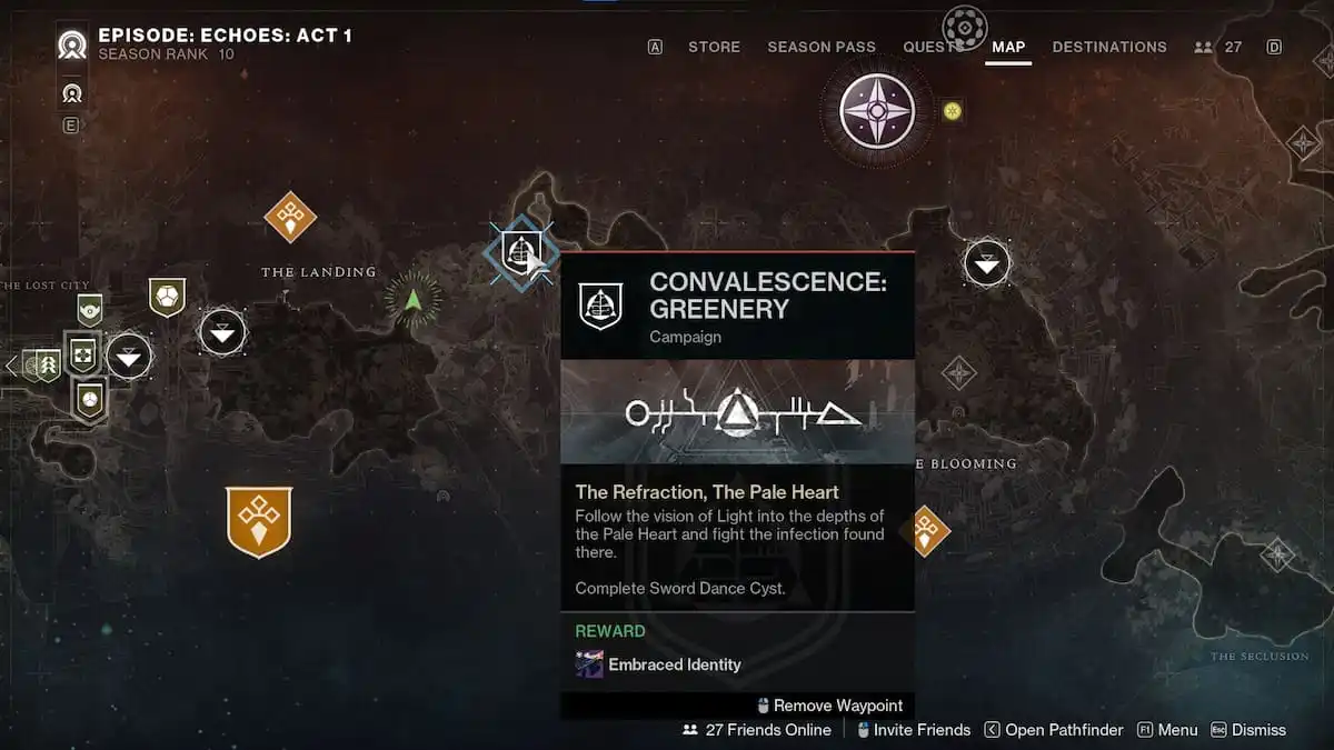 Destiny 2: How to complete Convalescence Greenery