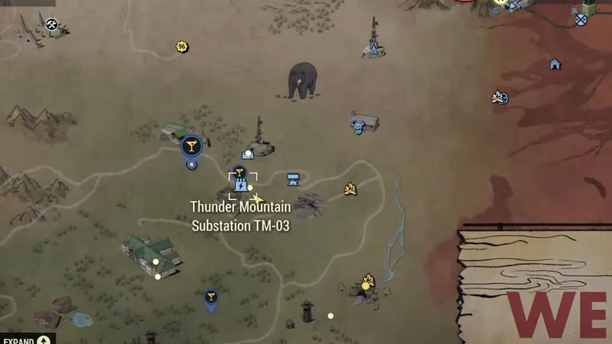 Thunder mountain Substation Dangerous Pastimes Fallout 76