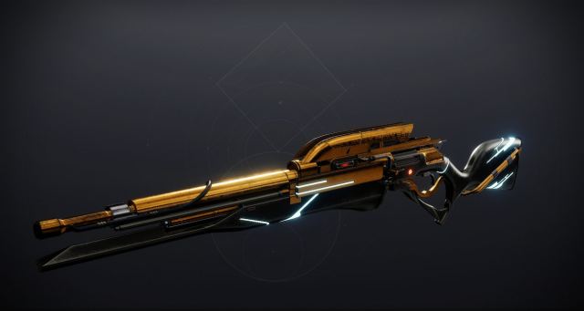 The Timeworn Wayfarer scout rifle, which mixes Vex elements with the classic Tex Mechanica scout rifle model.