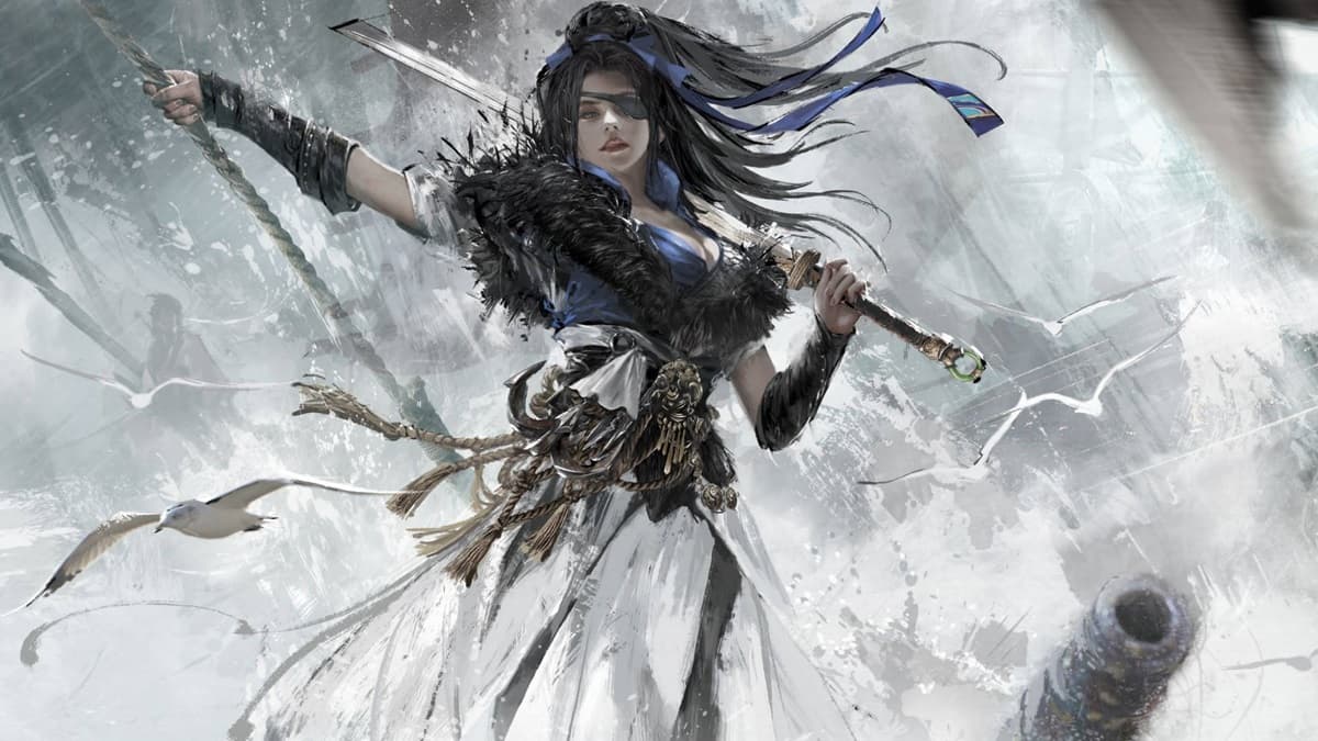 An image of Valda Cui ready for battle with her weapon in Naraka: Bladepoint.