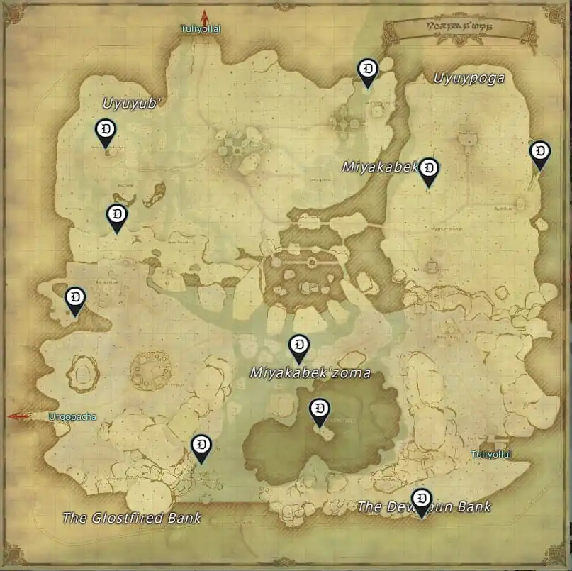 Where to find all Kazamauka Aether Currents in Final Fantasy XIV