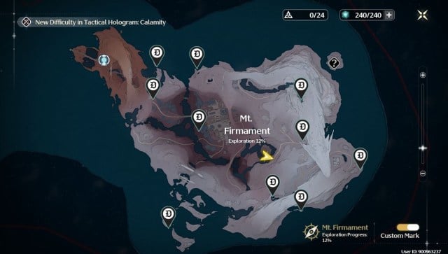 Picture showcasing all 10 locations of the Frostbug in Wuthering Waves' Mt. Firmament.