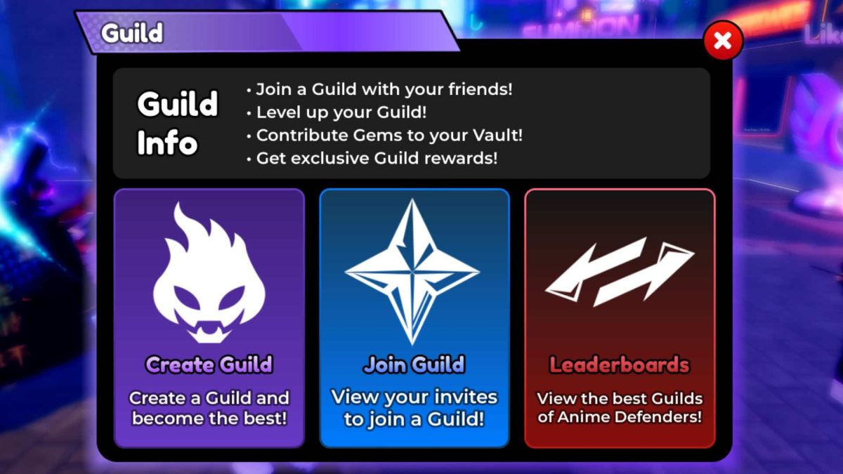 How to change guild image in Anime Defenders