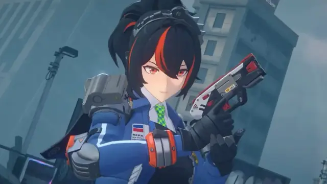 A character holding a gun in Zenless Zone Zero.