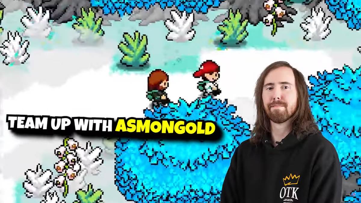 Main character in Athenian Rhapsody is walking with a pixelated Asmongold