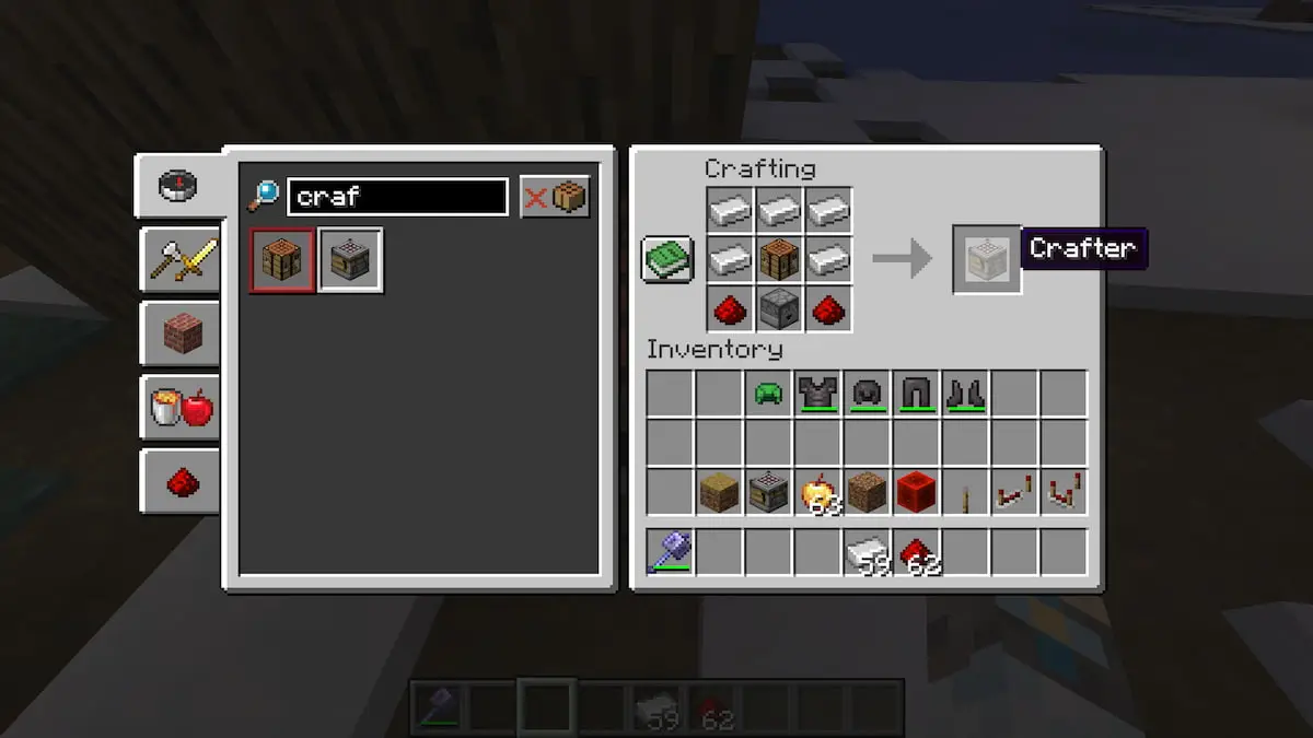 How to get and use a crafter in Minecraft