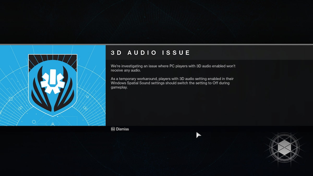 How to fix 3D audio issues in Destiny 2 The Final Shape