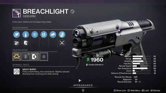 Breachlight random roll in Destiny 2