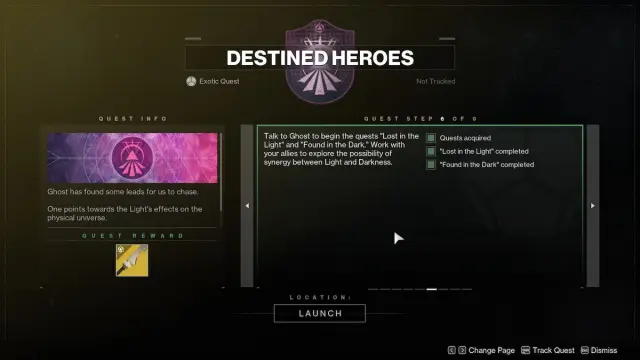 Destined Heroes step 6 in Destiny 2