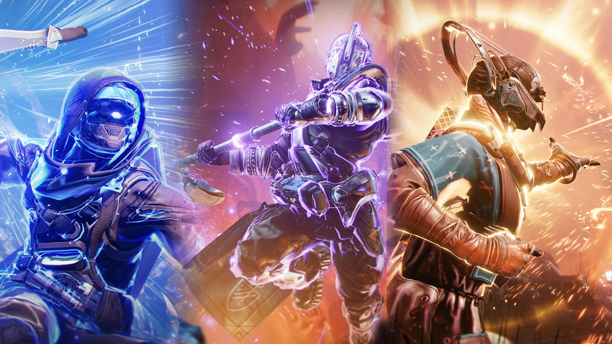 A Hunter, Titan, and Warlock use their new Light supers in Destiny 2 The Final Shape.