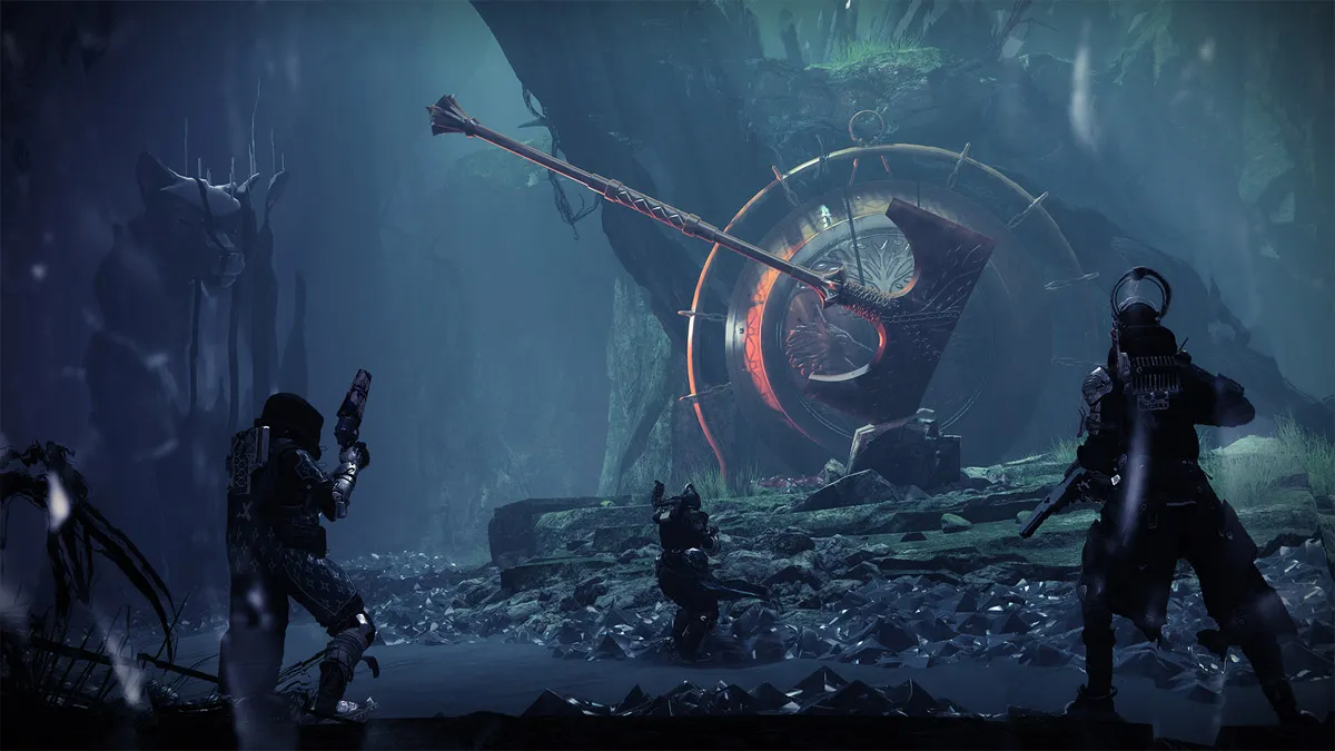 Guardians in the Pale Heart encounter the Iron Axe in Destiny 2.
