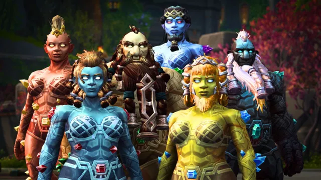 the new Earthen race in wow war within