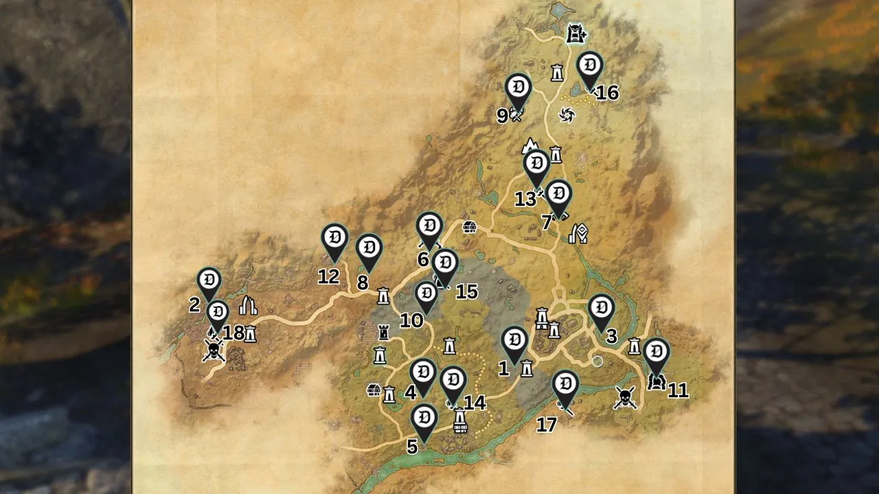 The Elder Scrolls Online (ESO) Gold Road: All Skyshard locations in West Weald