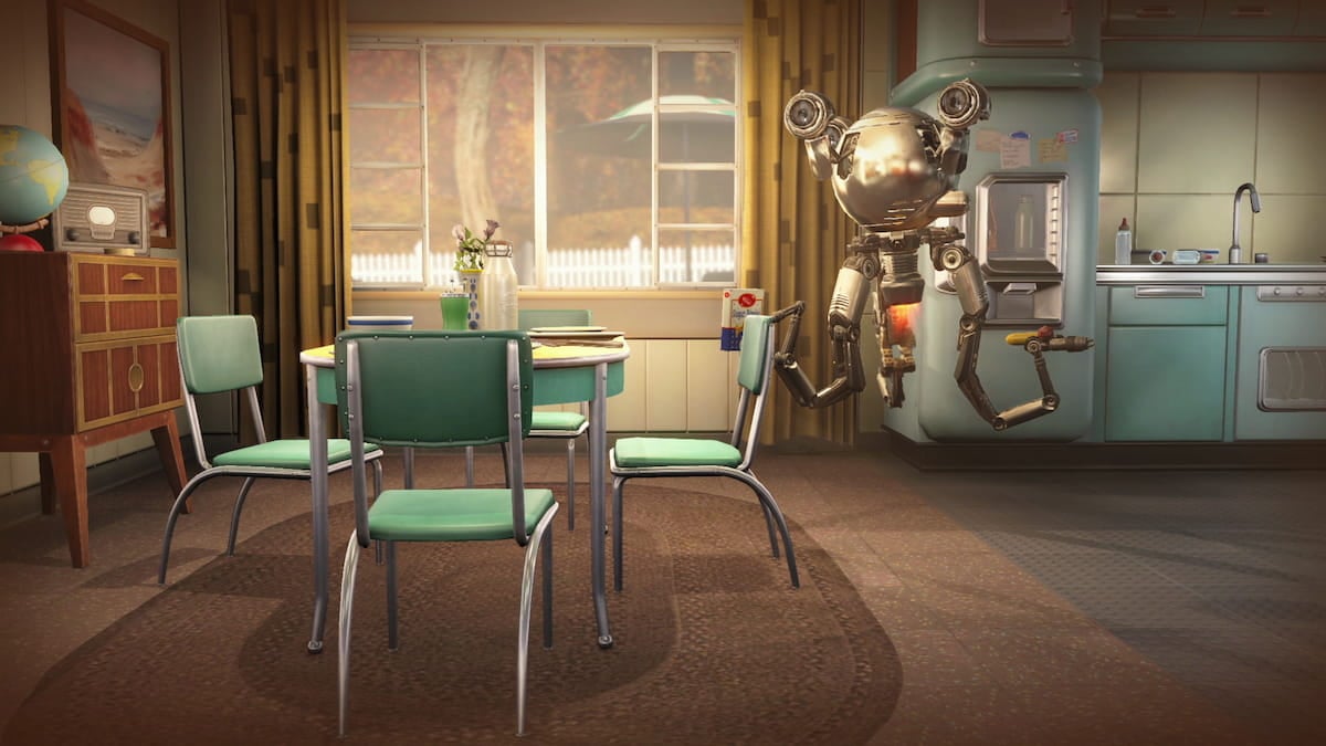 Fallout 4 screenshot featuring pre-war house with Codsworth