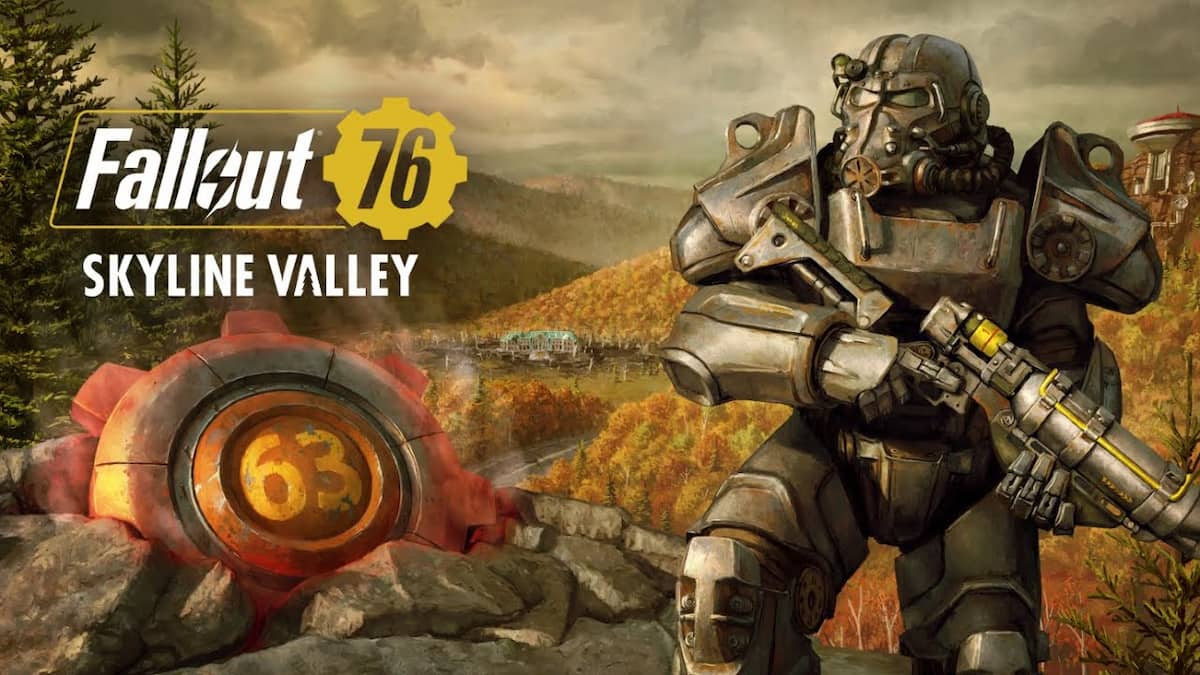 The key art for the Fallout 76 Skyline City update.