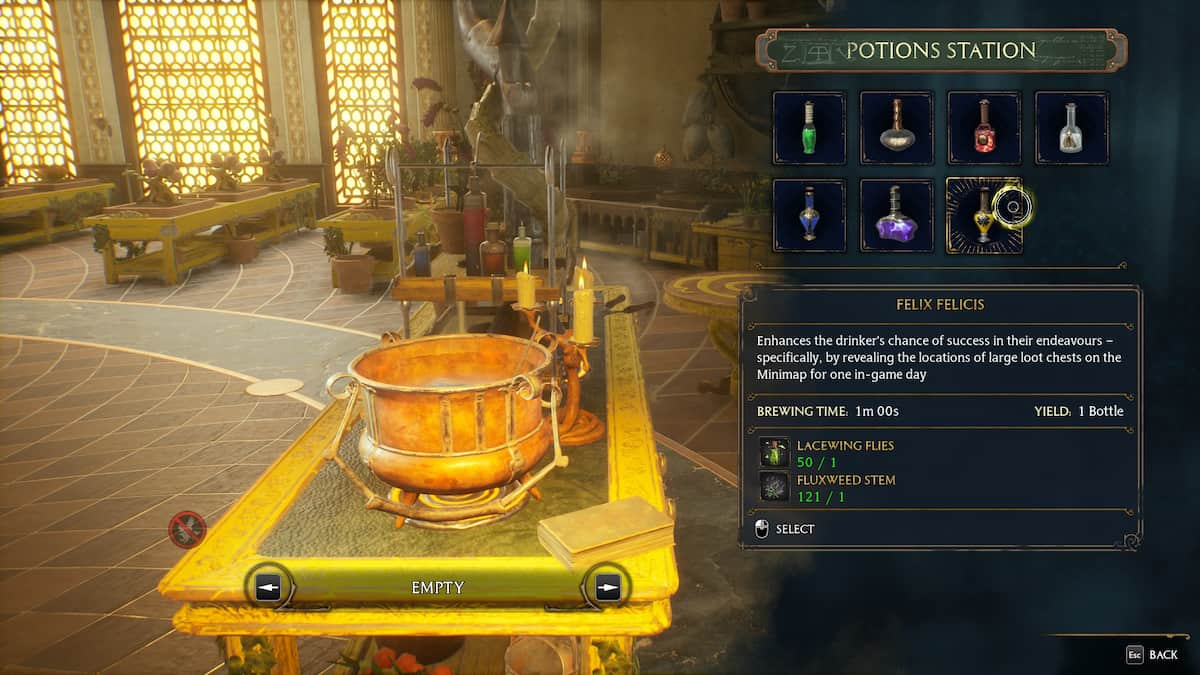 How to get and use Felix Felicis potion in Hogwarts Legacy