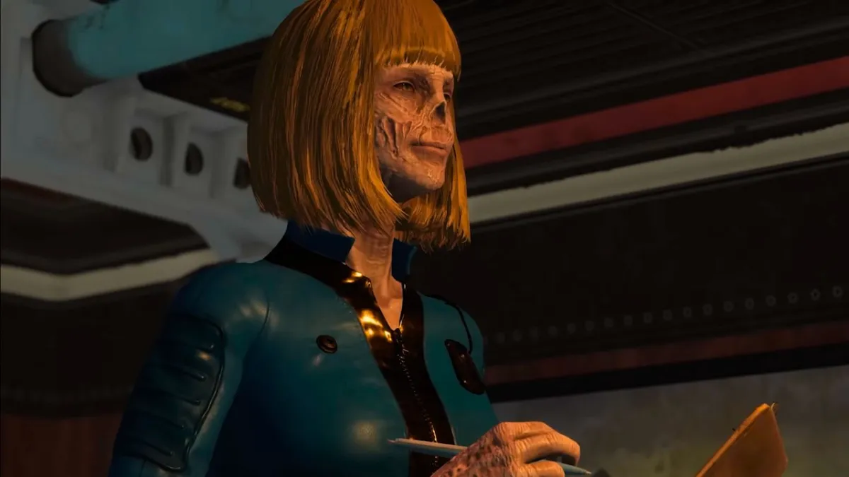 ghoul woman in vault 63 suit fallout 76