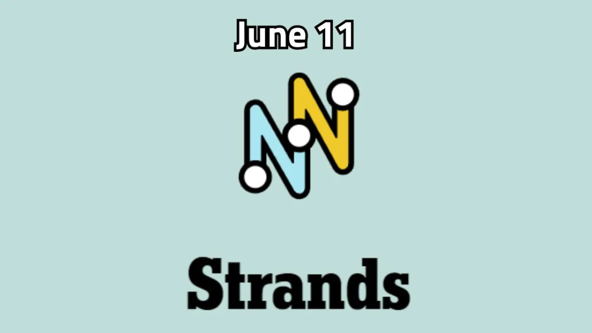 Strands logo showing blue and yellow lines connected. 'June 11' is written at the top.