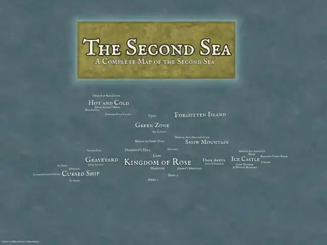 The map of The Second Sea in Blox Fruits