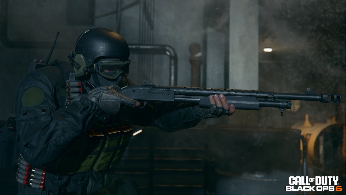 A Black Ops 6 operator holding a shotgun