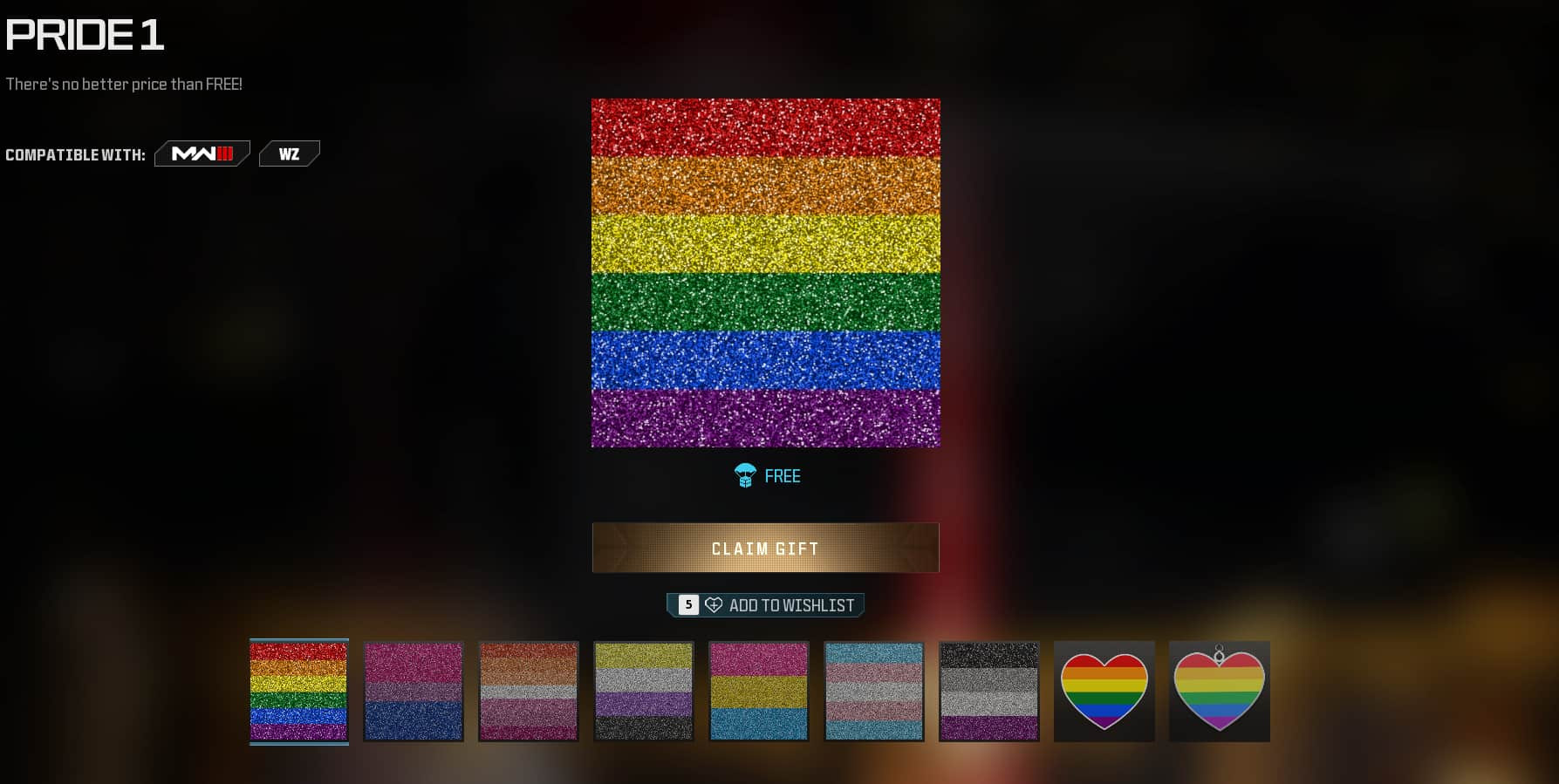 New CoD free gift pack comes with 7 weapon skins celebrating Pride Month