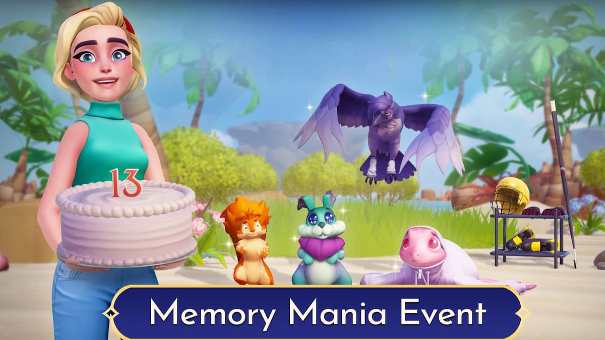 A player with the four emotion companions for the Memory Mania Inside Out 2 event in Disney Dreamlight Valley.